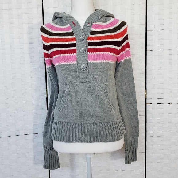 Aeropostale Sweaters - Aeropostale Gray Button Down Hoodie Sweater